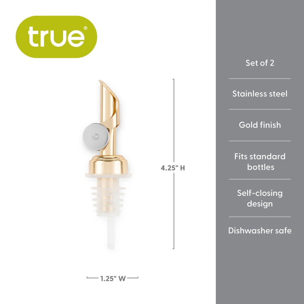 
                      
                        True Glide Weighted Pour Spout in Gold, Set of 2 - lily & onyx
                      
                    