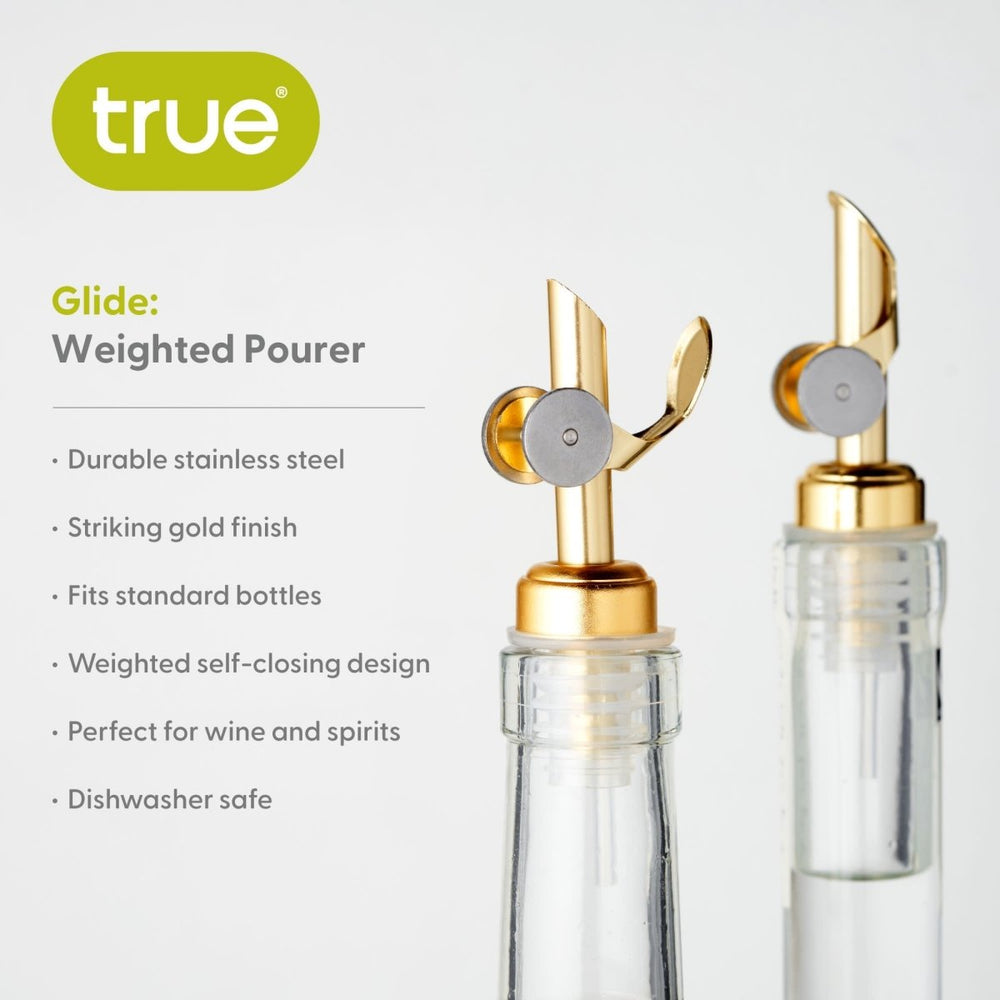 
                      
                        True Glide Weighted Pour Spout in Gold, Set of 2 - lily & onyx
                      
                    