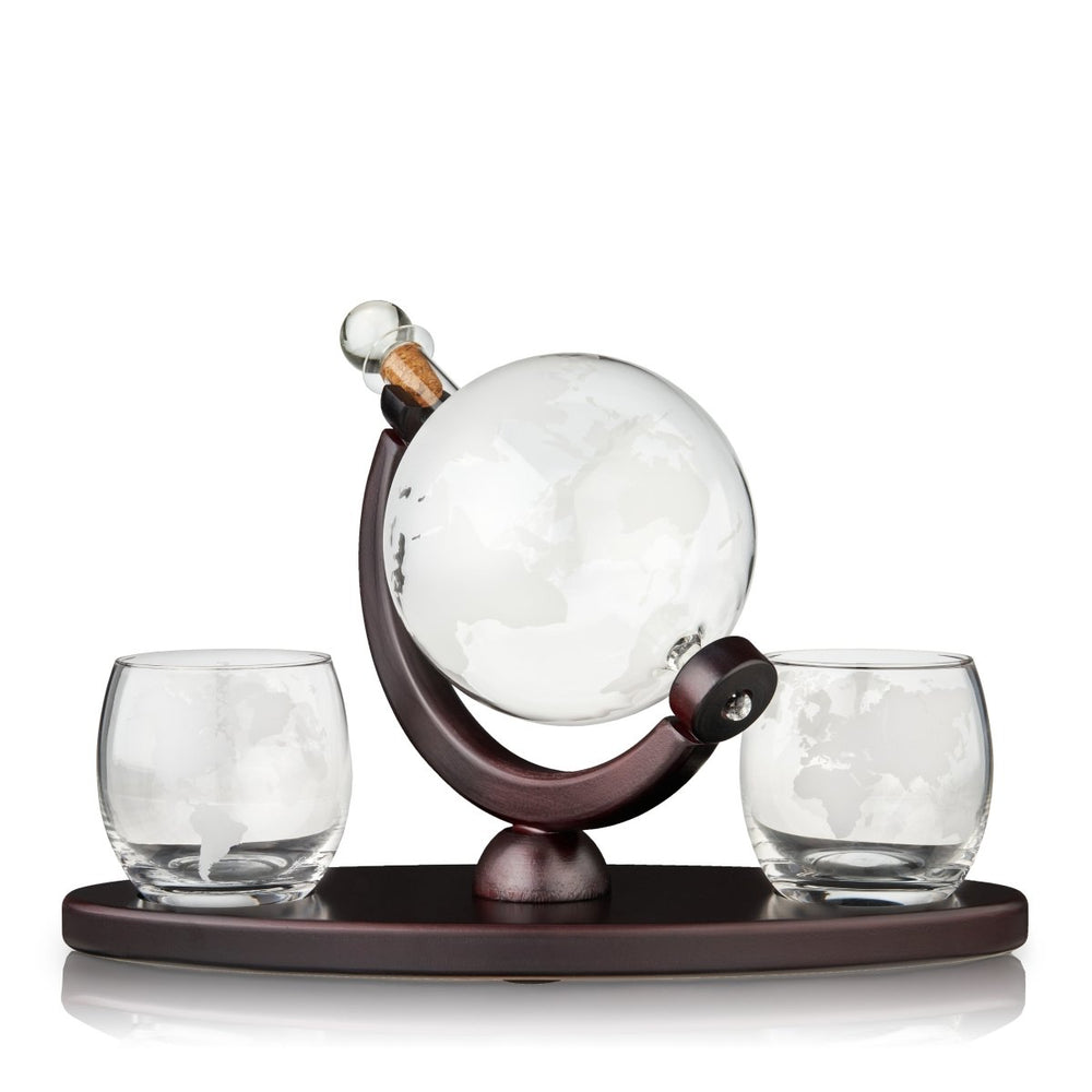 Viski Globe Decanter and Whiskey Tumbler Set - lily & onyx