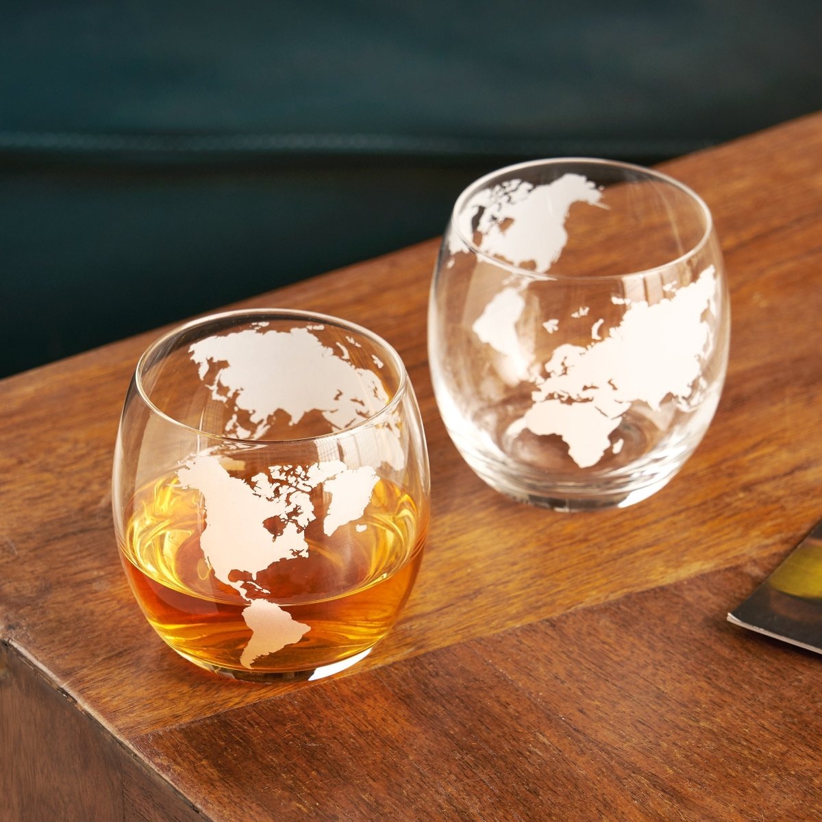 Viski Globe Whiskey Tumblers, Set of 2 - lily & onyx