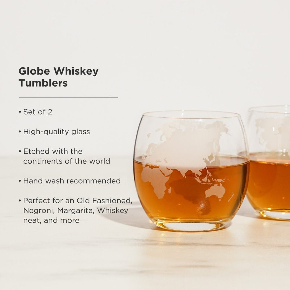 
                      
                        Viski Globe Whiskey Tumblers, Set of 2 - lily & onyx
                      
                    