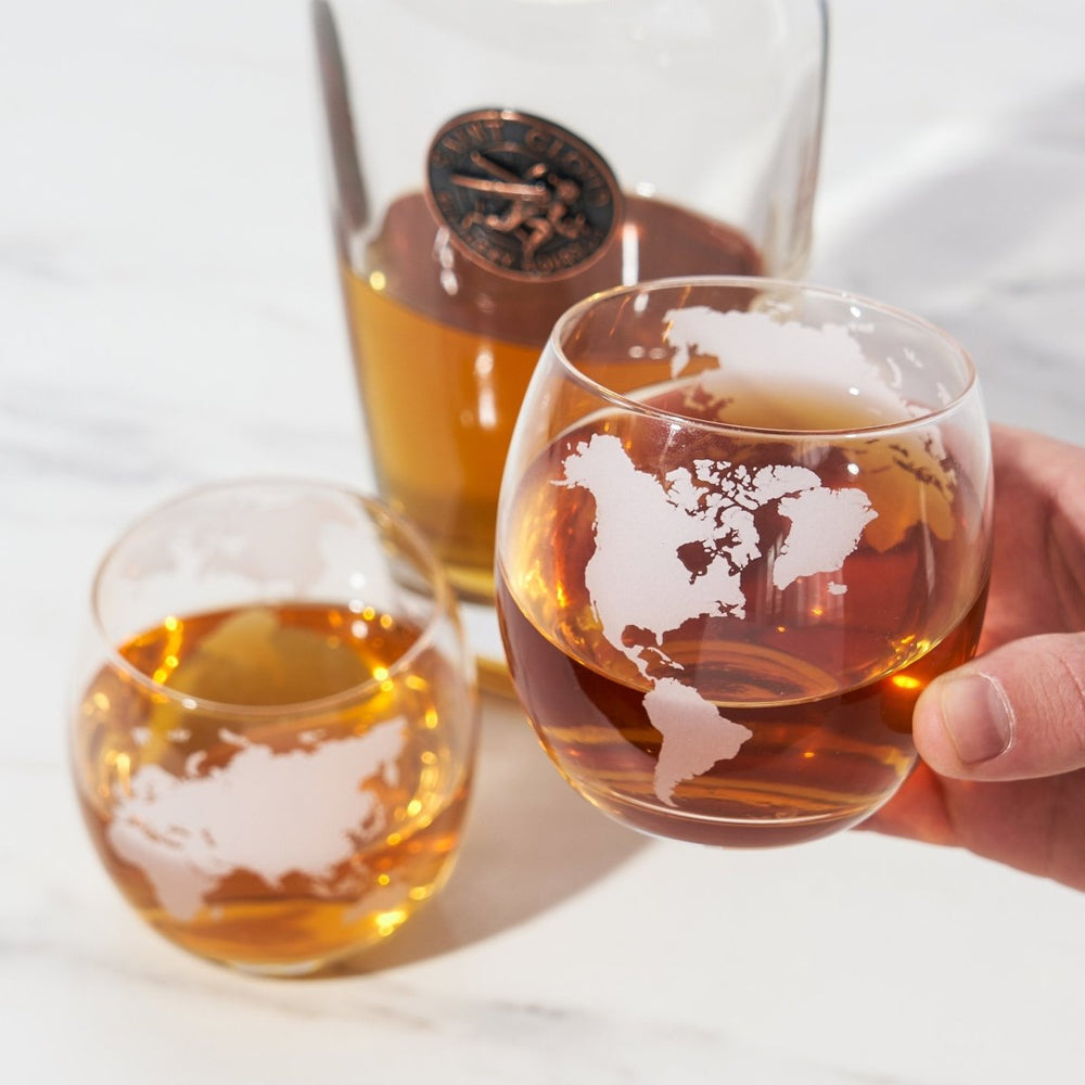 
                      
                        Viski Globe Whiskey Tumblers, Set of 2 - lily & onyx
                      
                    
