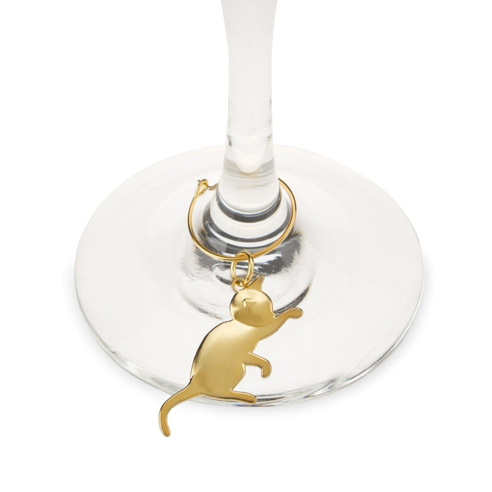 
                      
                        Twine Living Gold Cat Wine Charms, Set of 6 - lily & onyx
                      
                    