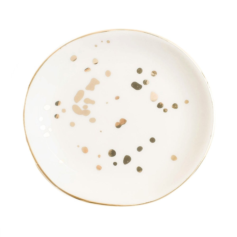 Sweet Water Decor Gold Speckled Jewelry Dish - lily & onyx