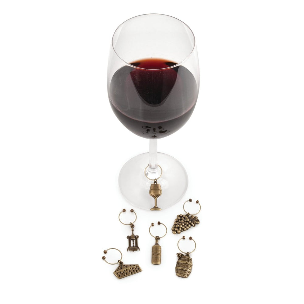 
                      
                        Twine Living Gold Vineyard Wine Charms, Set of 6 - lily & onyx
                      
                    