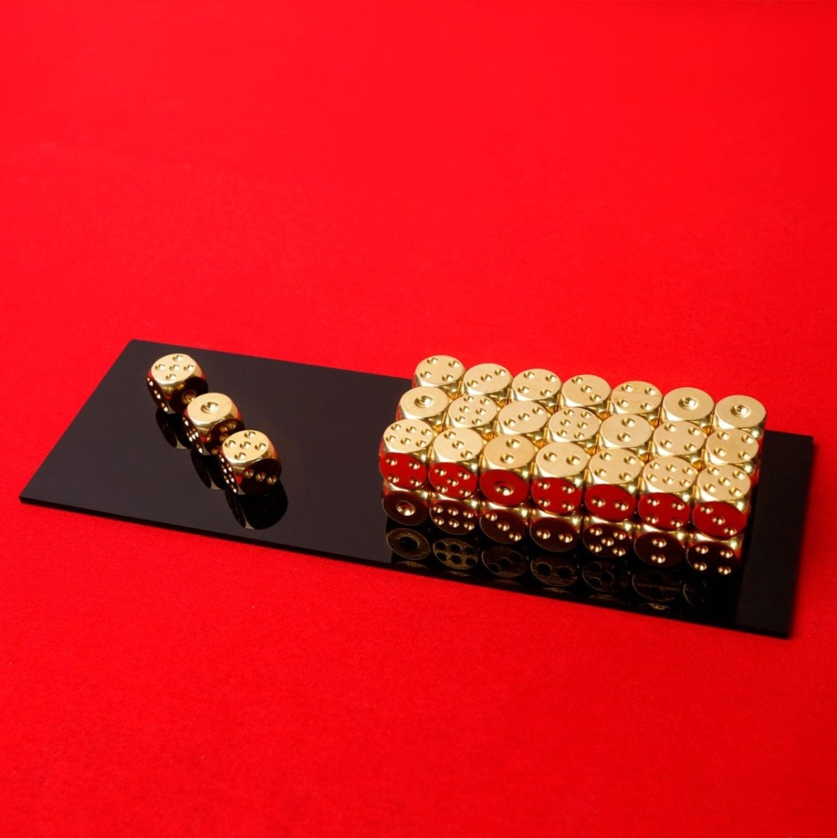 CHOP SUEY CLUB Golden Brass Dice - lily & onyx
