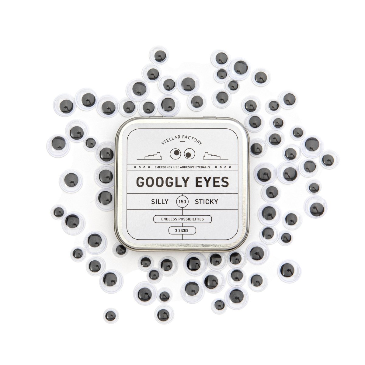 Stellar Factory Googly Eyes, 150 Pack - lily & onyx