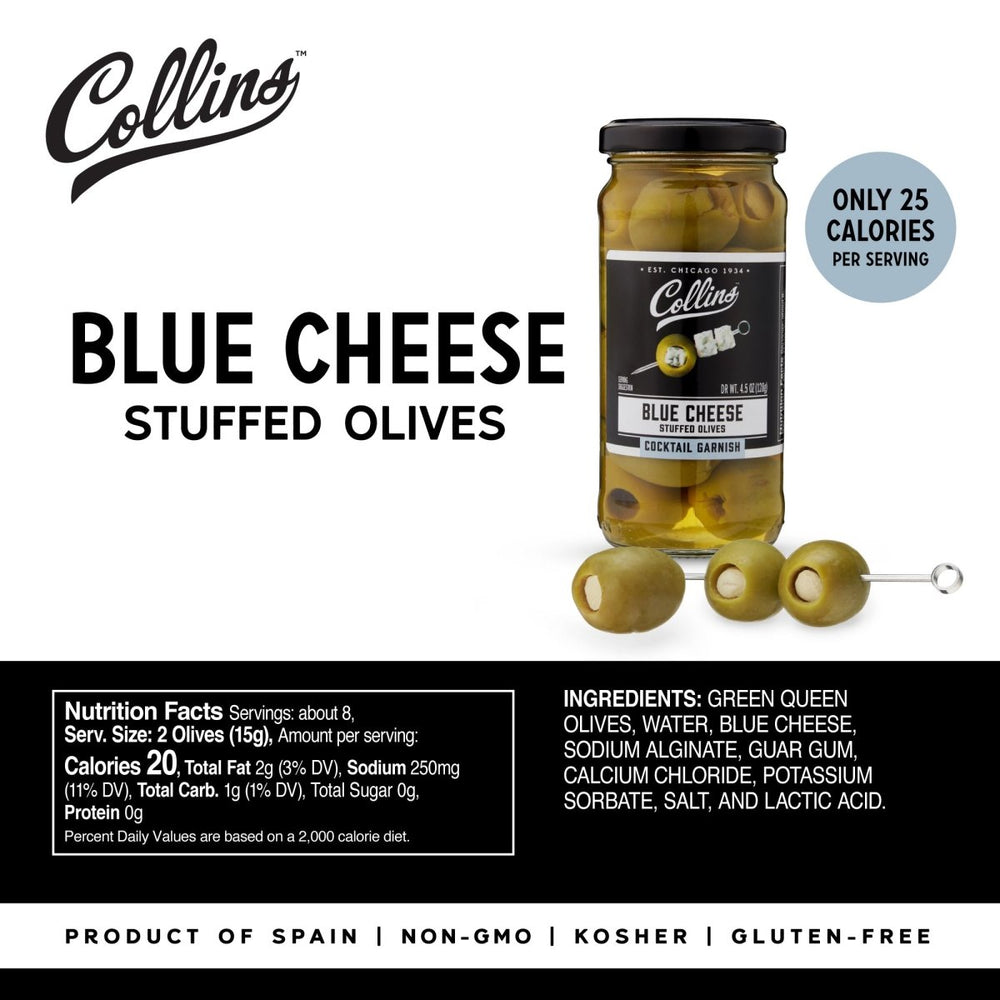 
                      
                        Collins Gourmet Blue Cheese Olives, 5 oz - lily & onyx
                      
                    