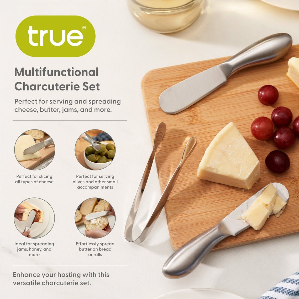 
                      
                        True Gourmet Stainless Steel Cheese Tools, Set of 3 - lily & onyx
                      
                    