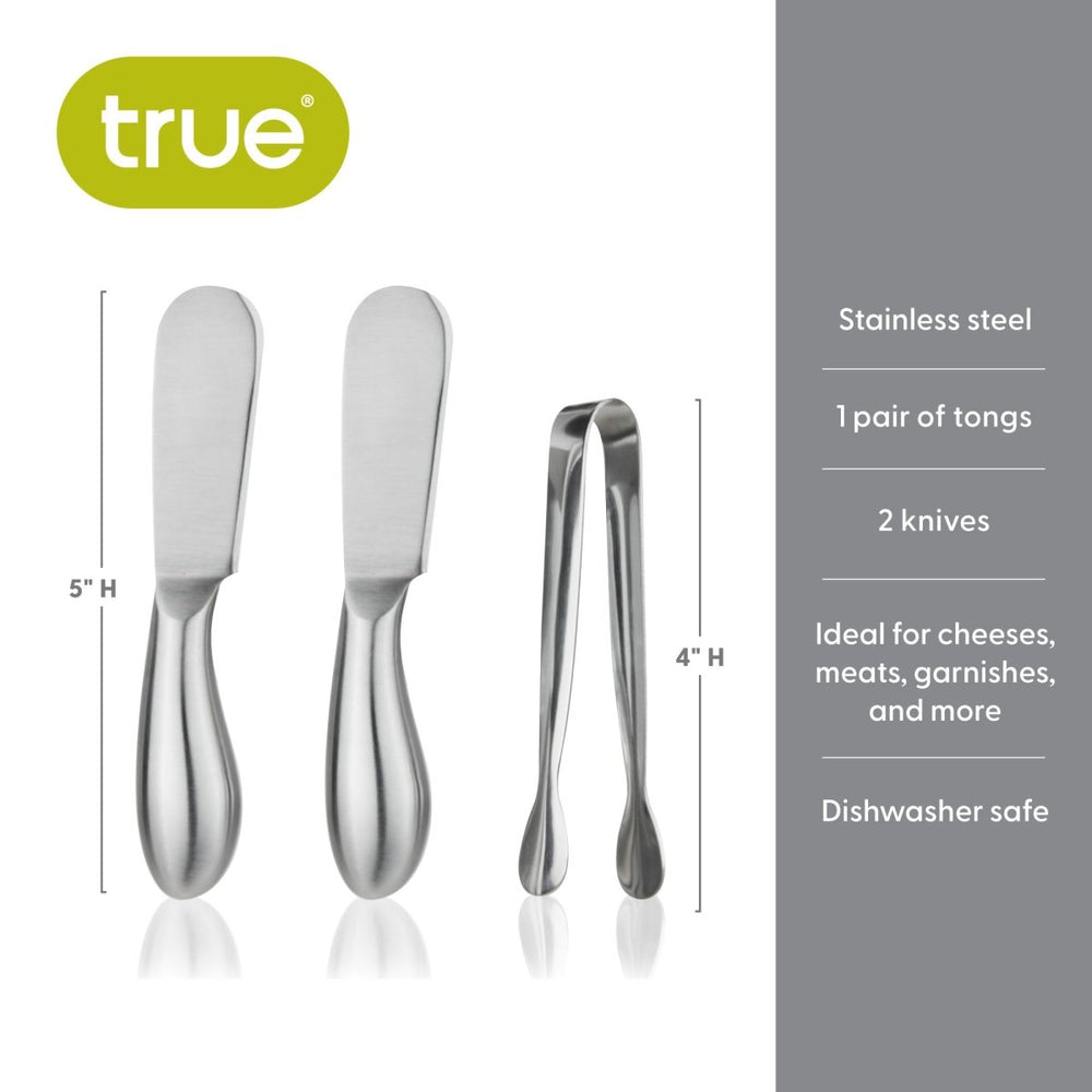 
                      
                        True Gourmet Stainless Steel Cheese Tools, Set of 3 - lily & onyx
                      
                    