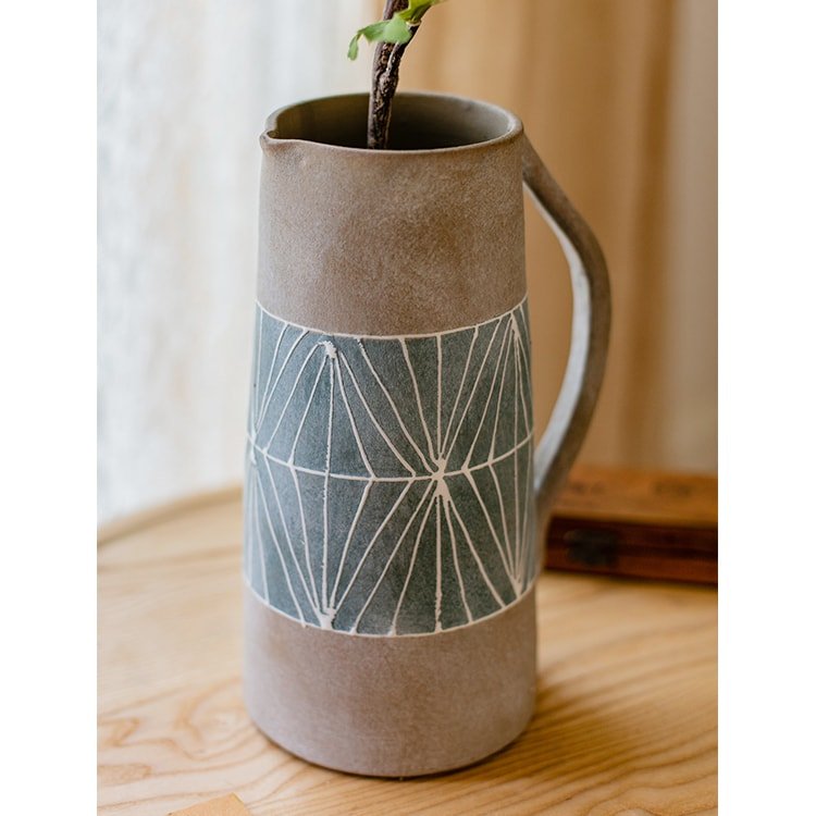 
                      
                        RusticReach Gray Blue Handpainted Terracotta Table Vase - lily & onyx
                      
                    