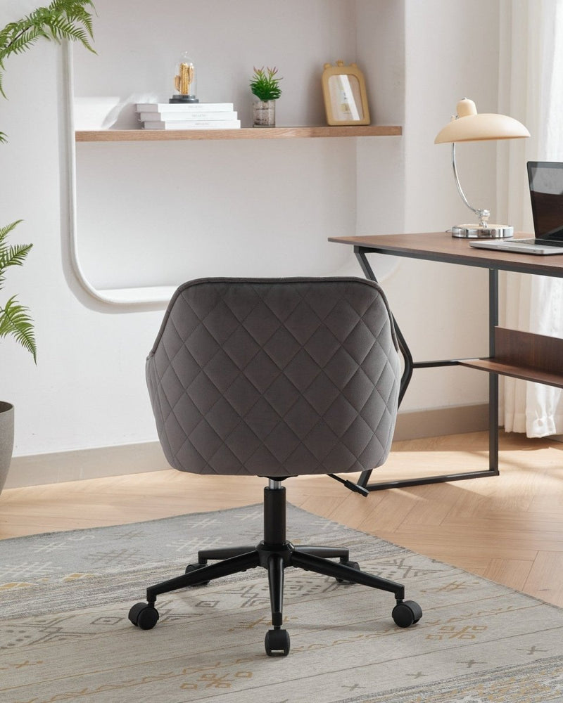 
                      
                        Walker Edison Gray Quilted Velvet Office Desk Chair - lily & onyx
                      
                    