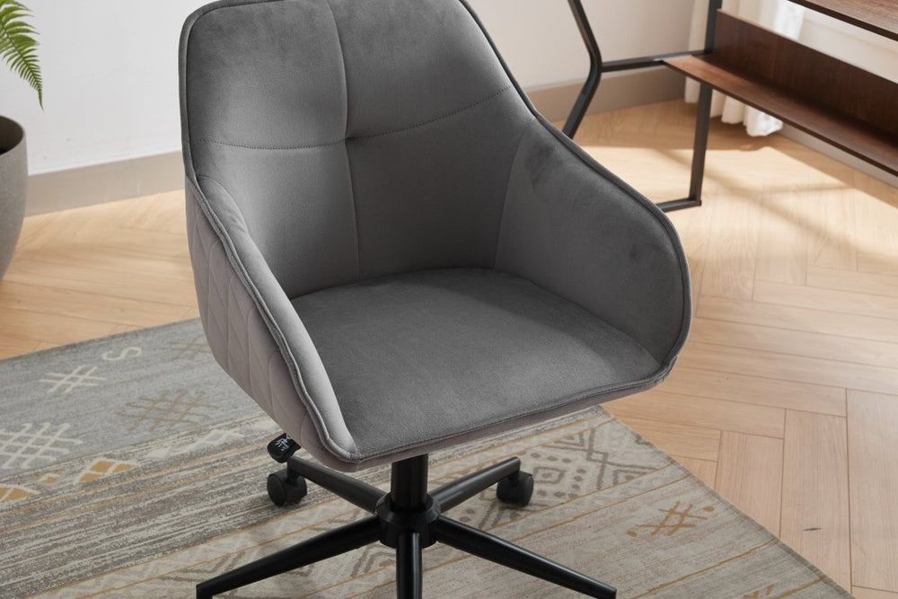 
                      
                        Walker Edison Gray Quilted Velvet Office Desk Chair - lily & onyx
                      
                    