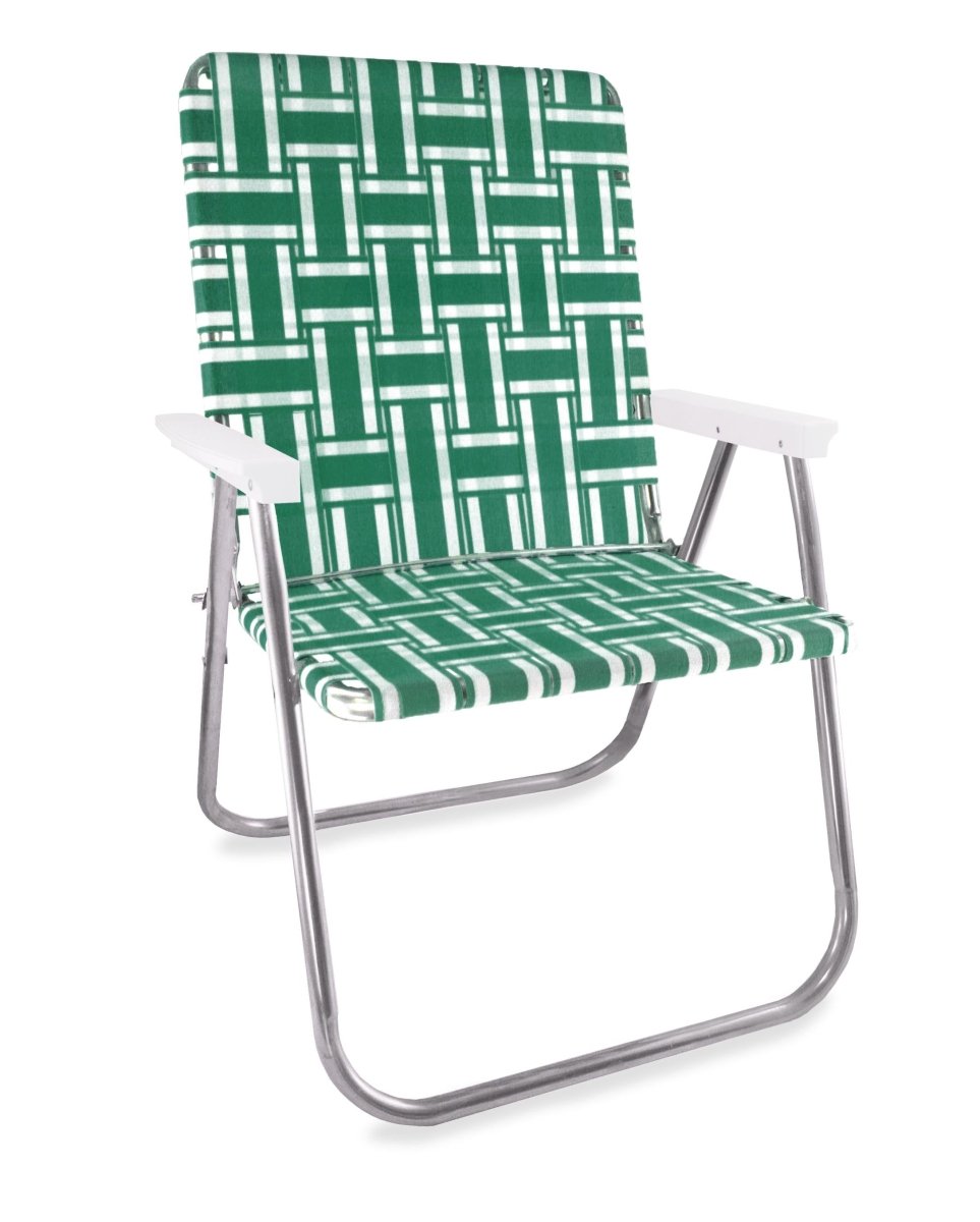 Lawn Chair USA Green and White Stripe Magnum Chair - lily & onyx