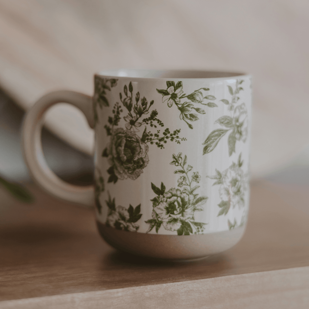 
                      
                        Sweet Water Decor Green Delft 14oz. Stoneware Coffee Mug - lily & onyx
                      
                    