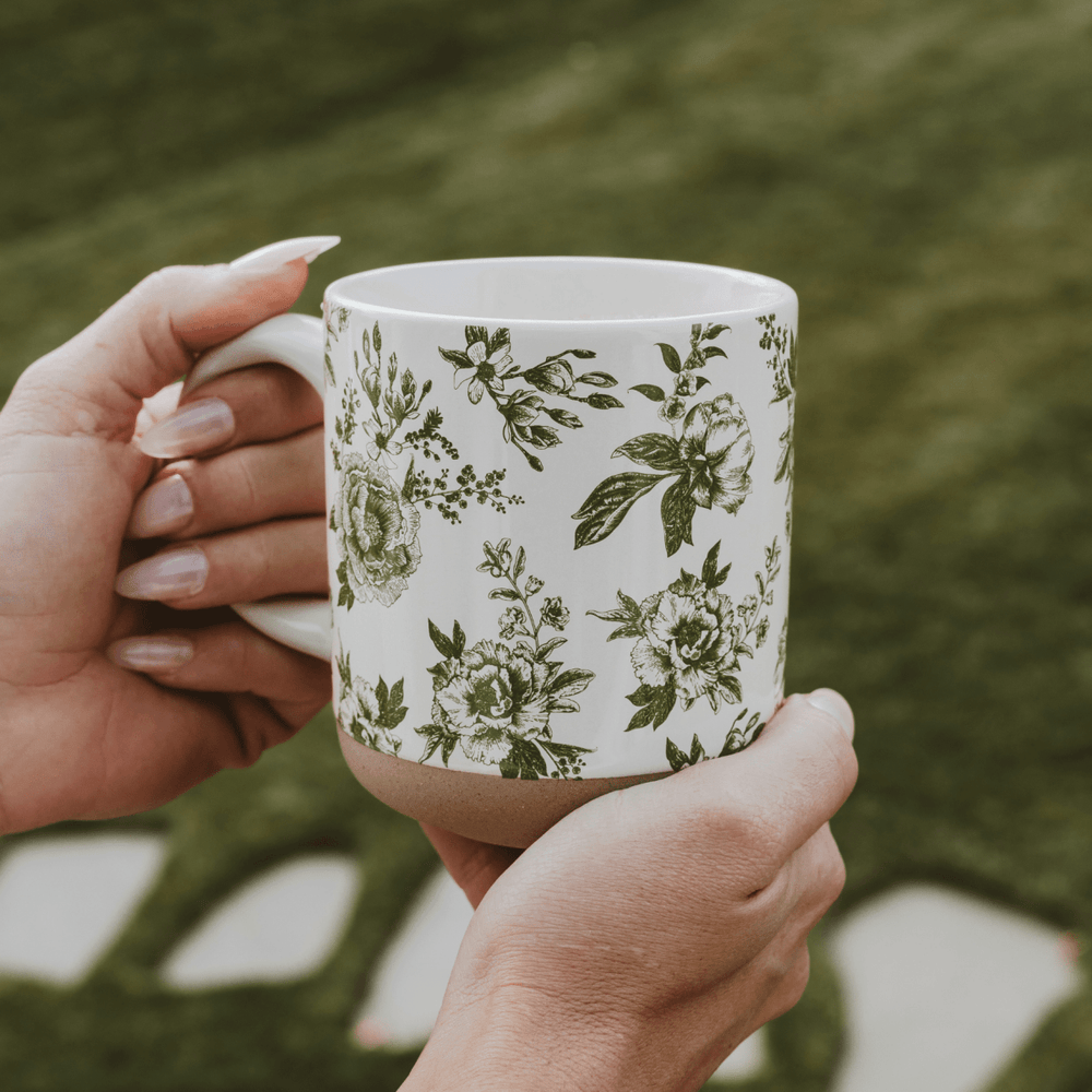 
                      
                        Sweet Water Decor Green Delft 14oz. Stoneware Coffee Mug - lily & onyx
                      
                    