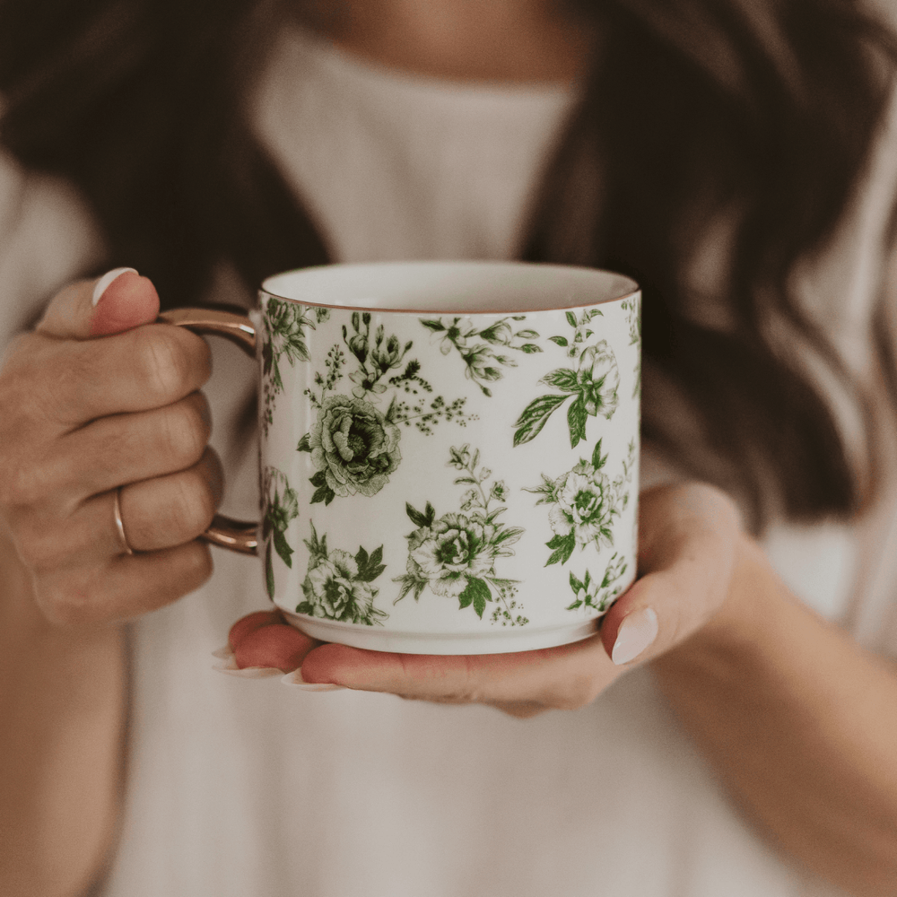 
                      
                        Sweet Water Decor Green Delft 17oz. Coffee Mug - lily & onyx
                      
                    