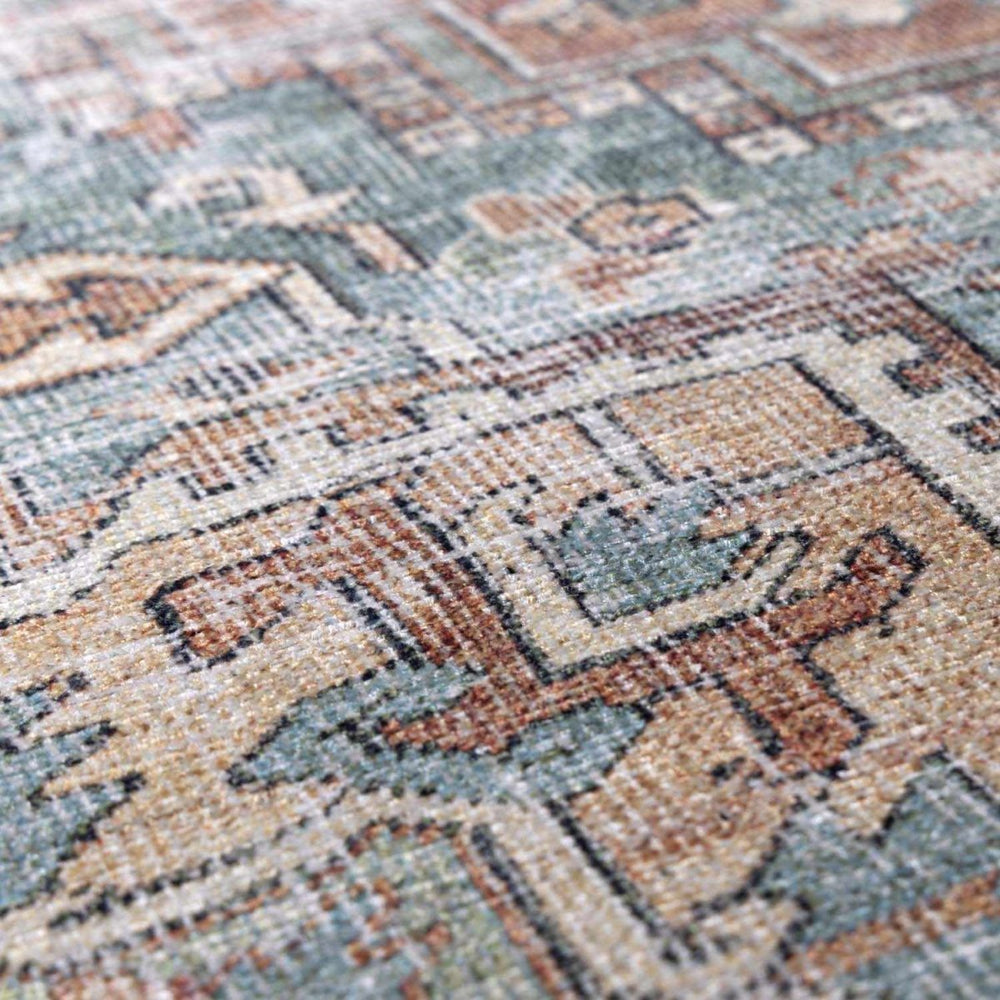 
                      
                        Hauteloom Green Nisa Vintage Washable Area Rug - lily & onyx
                      
                    