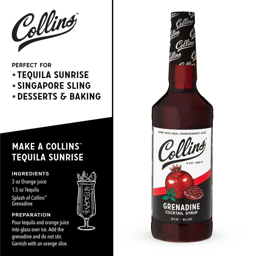 
                      
                        Collins Grenadine Cocktail Syrup, 32 oz - lily & onyx
                      
                    