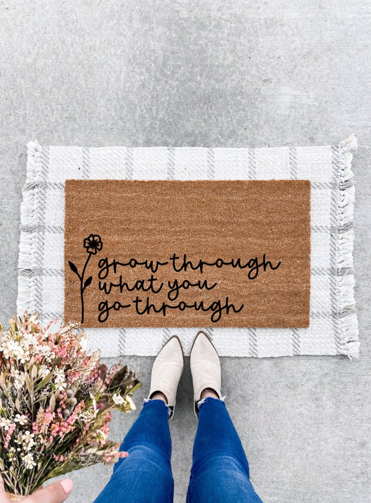 The Doormat Co. Grow Through What You Go Through Doormat - lily & onyx