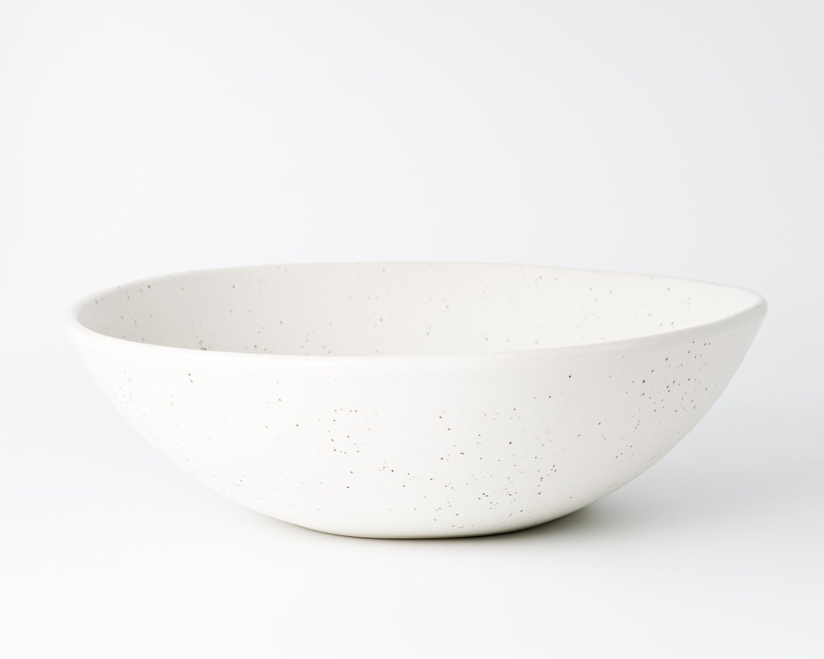 Haand White Porcelain Serving Bowl 90oz - Handmade Large Salad Bowl