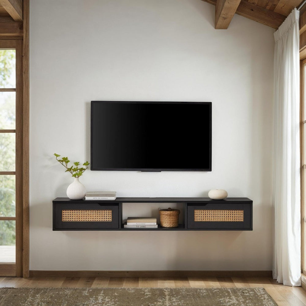 
                      
                        Walker Edison Hamkke Boho 2 - Door Floating TV Stand - lily & onyx
                      
                    