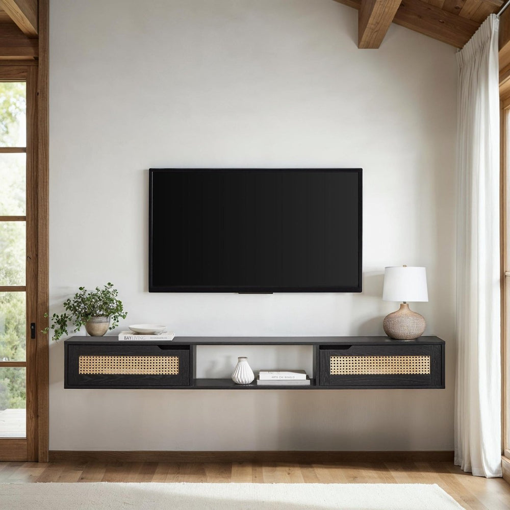
                      
                        Walker Edison Hamkke Boho 2 - Door Floating TV Stand - lily & onyx
                      
                    