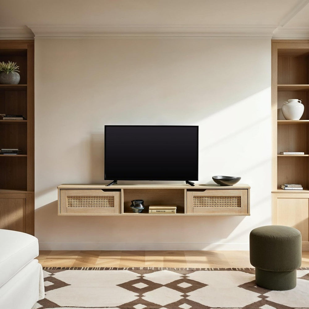 Walker Edison Hamkke Boho 2 - Door Floating TV Stand - lily & onyx