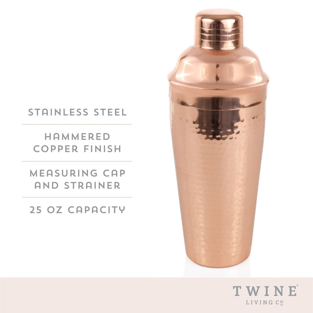 
                      
                        Twine Living Hammered Copper Cocktail Shaker - lily & onyx
                      
                    