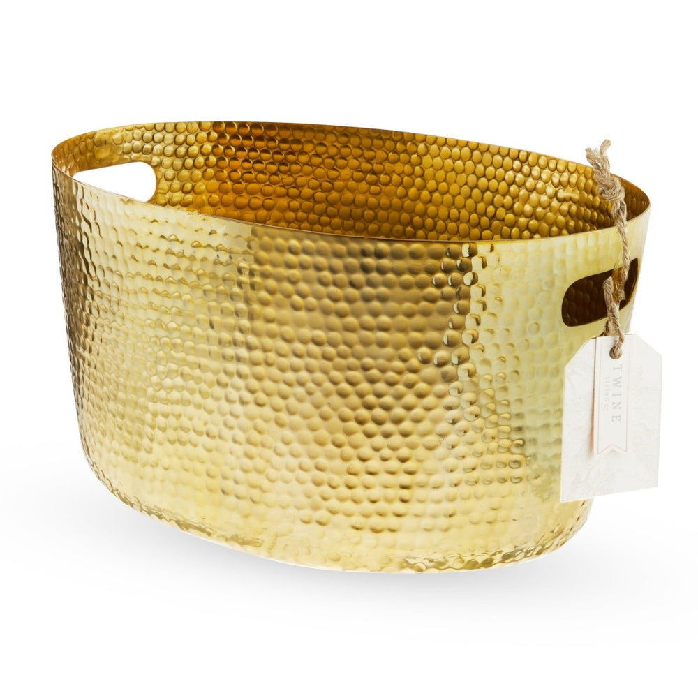 
                      
                        Twine Living Hammered Metal Beverage Tub, Gold - lily & onyx
                      
                    