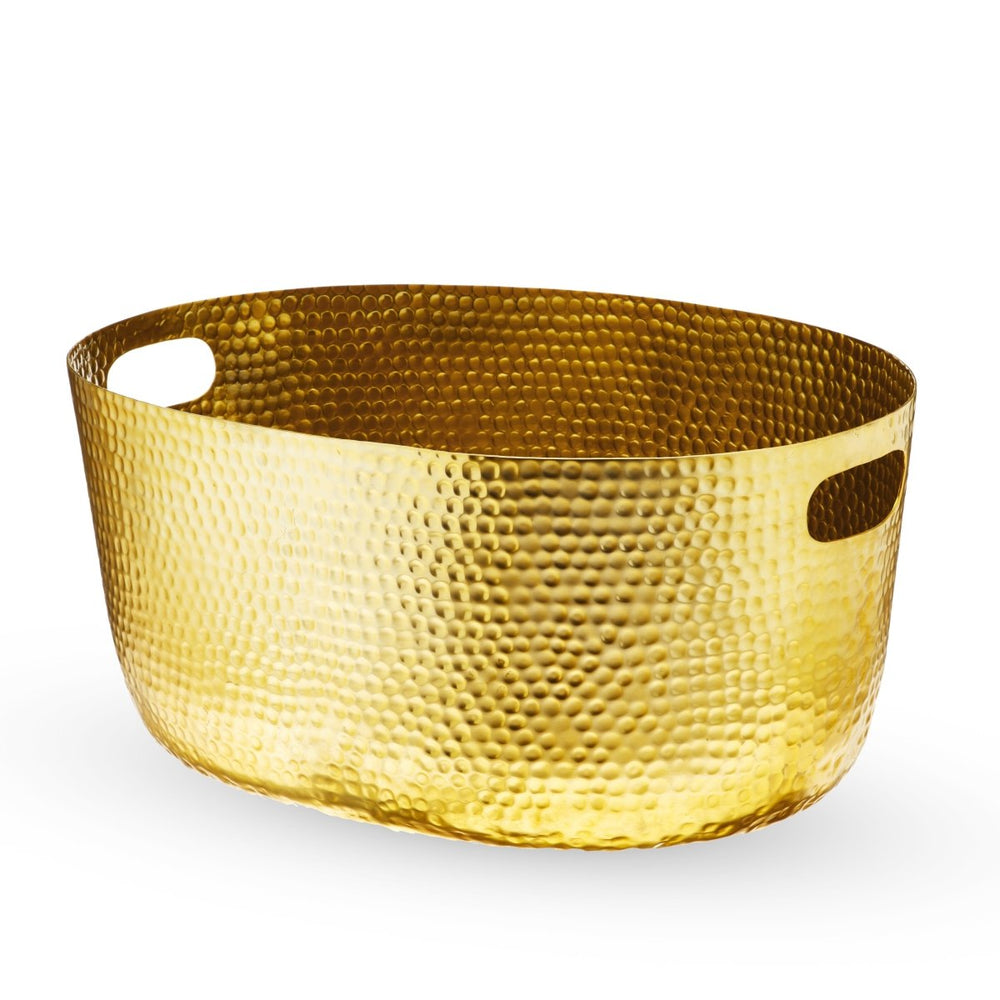 Twine Living Hammered Metal Beverage Tub, Gold - lily & onyx