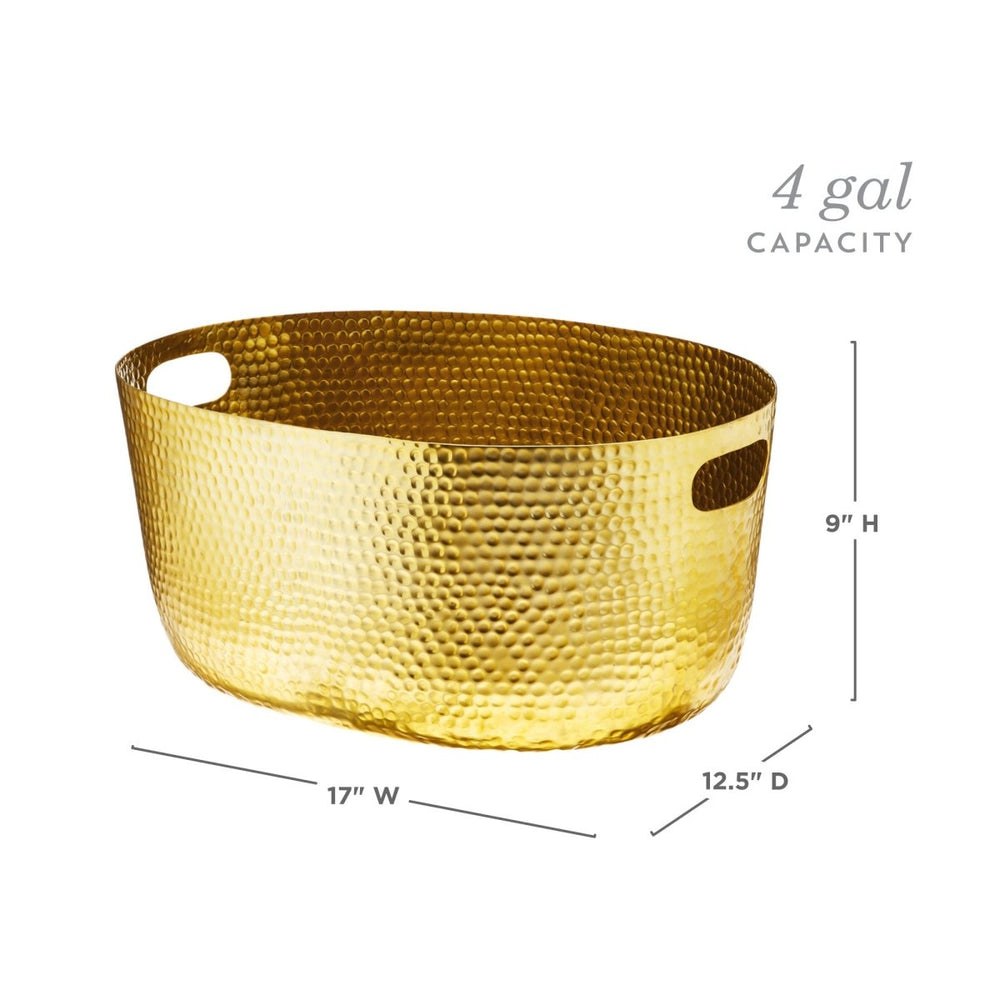 
                      
                        Twine Living Hammered Metal Beverage Tub, Gold - lily & onyx
                      
                    