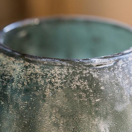 RusticReach Handblown Frosted Art Glass Vase - lily & onyx