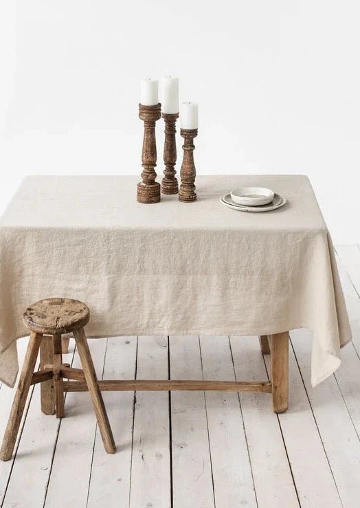 Afloral Handmade Linen Tablecloth - 59" x 79" - lily & onyx