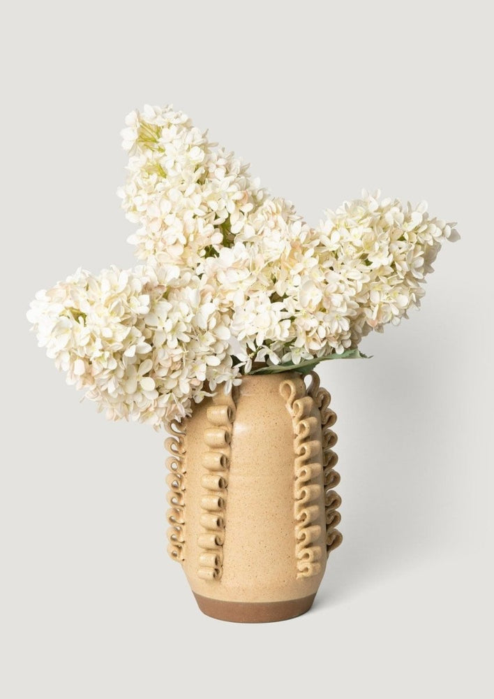 
                      
                        Afloral Handmade Textured Ceramic Lola Vase by Perla Valtierra in Almond - 7.75" - lily & onyx
                      
                    