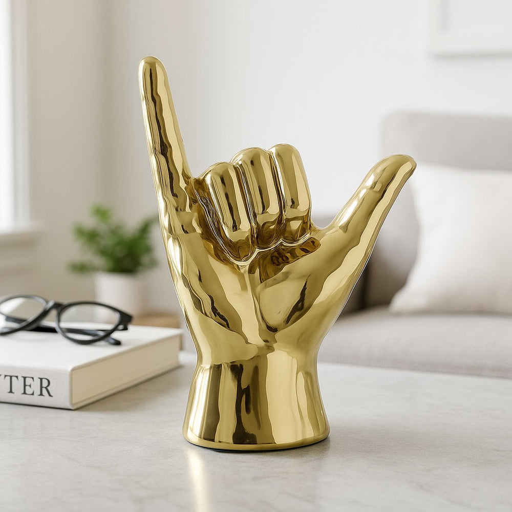 
                      
                        Sagebrook Home Hang Loose Hand Sculpture in Gold, 7"
                      
                    