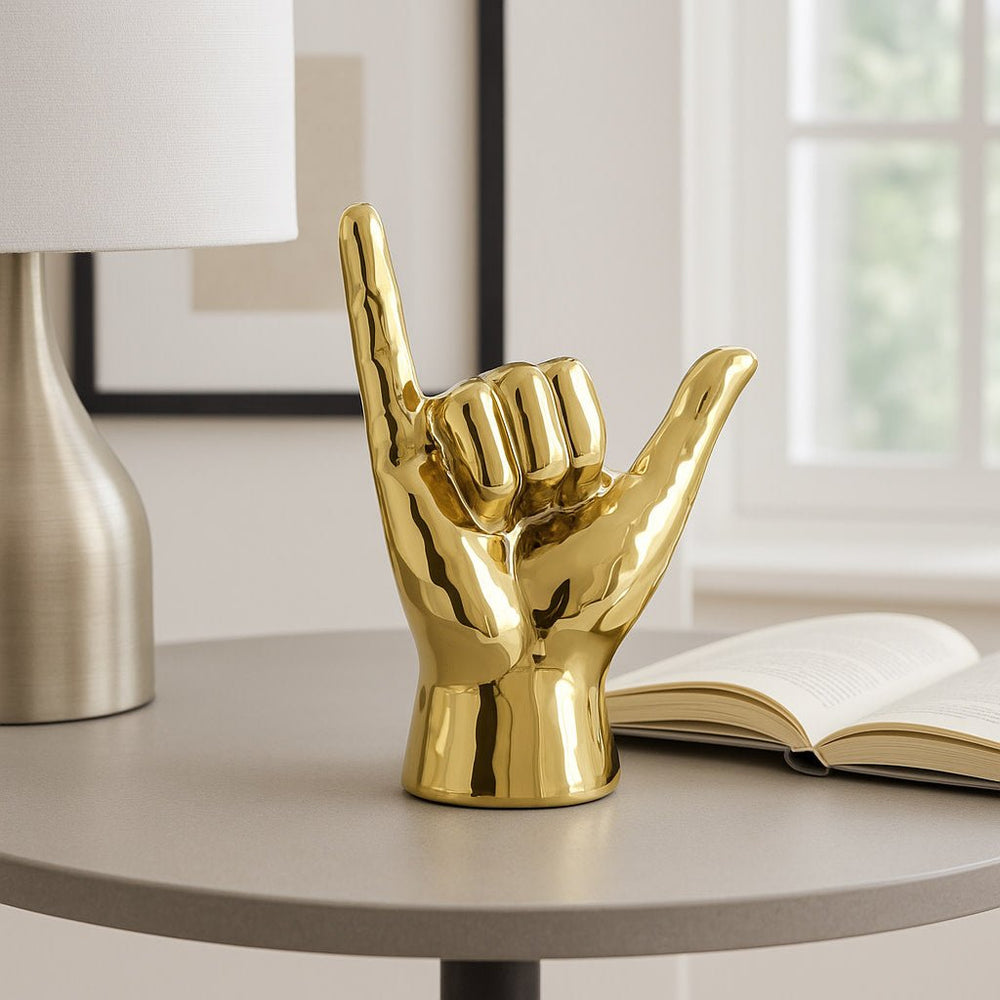 
                      
                        Sagebrook Home Hang Loose Hand Sculpture in Gold, 7"
                      
                    