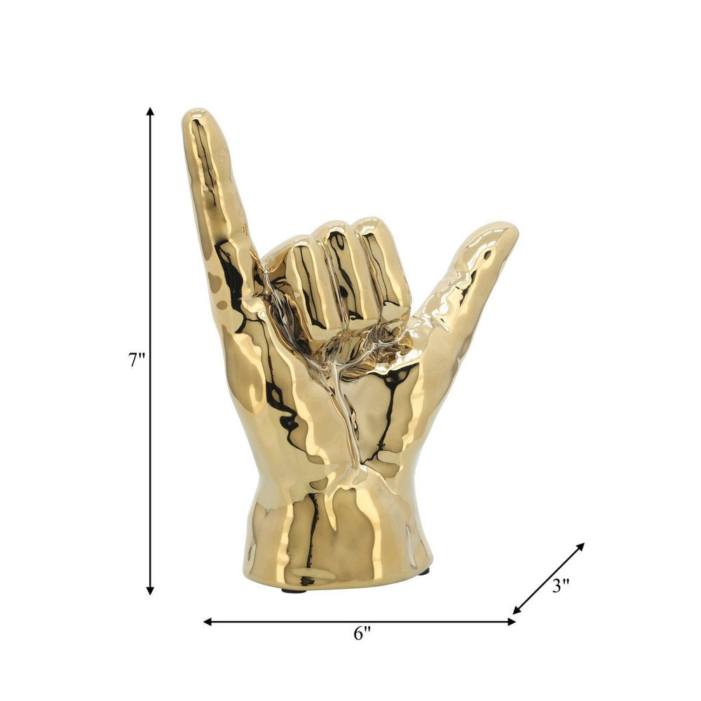 
                      
                        Sagebrook Home Hang Loose Hand Sculpture in Gold, 7"
                      
                    
