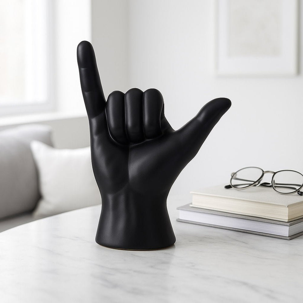 
                      
                        Sagebrook Home Hang Loose Hand Sculpture in Matte Black, 7"
                      
                    
