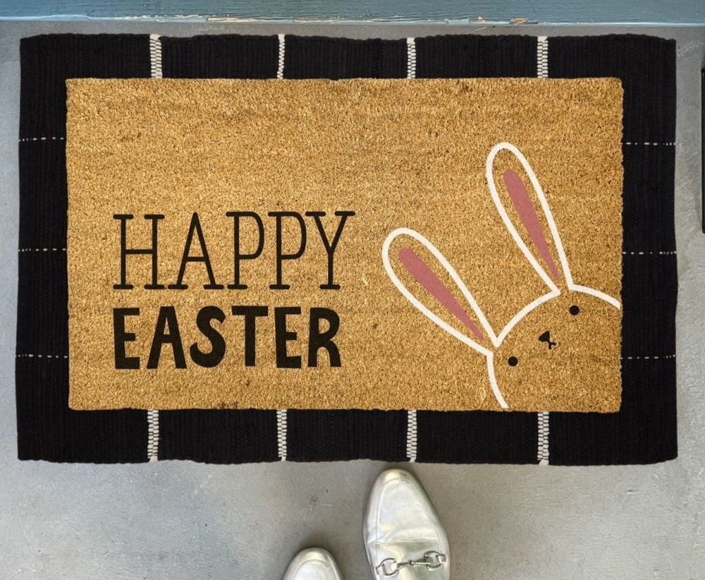 Nickel Designs Custom Doormats Happy Easter Bunny Doormat - lily & onyx