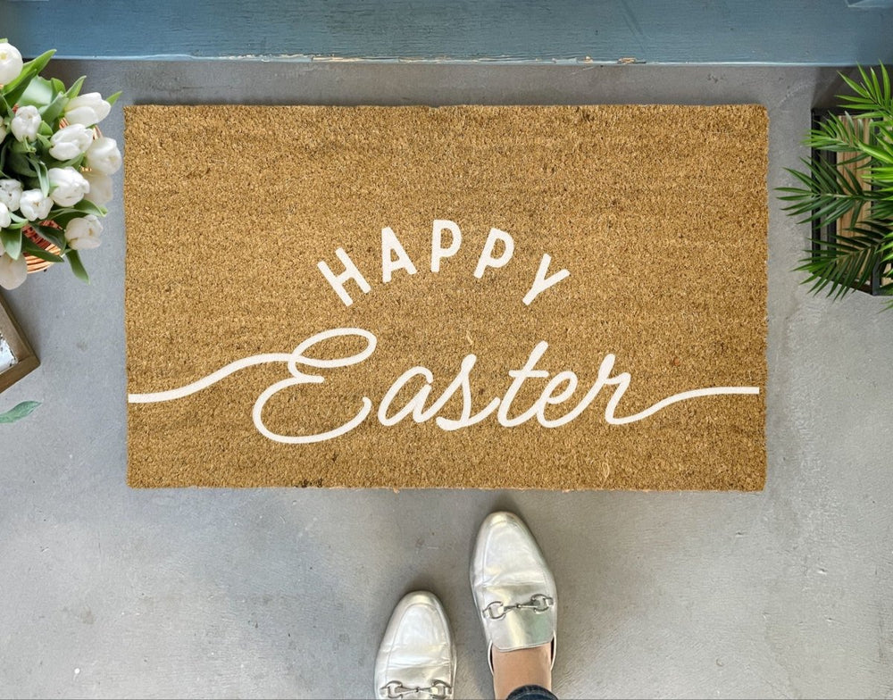 Nickel Designs Custom Doormats Happy Easter Welcome Mat - lily & onyx