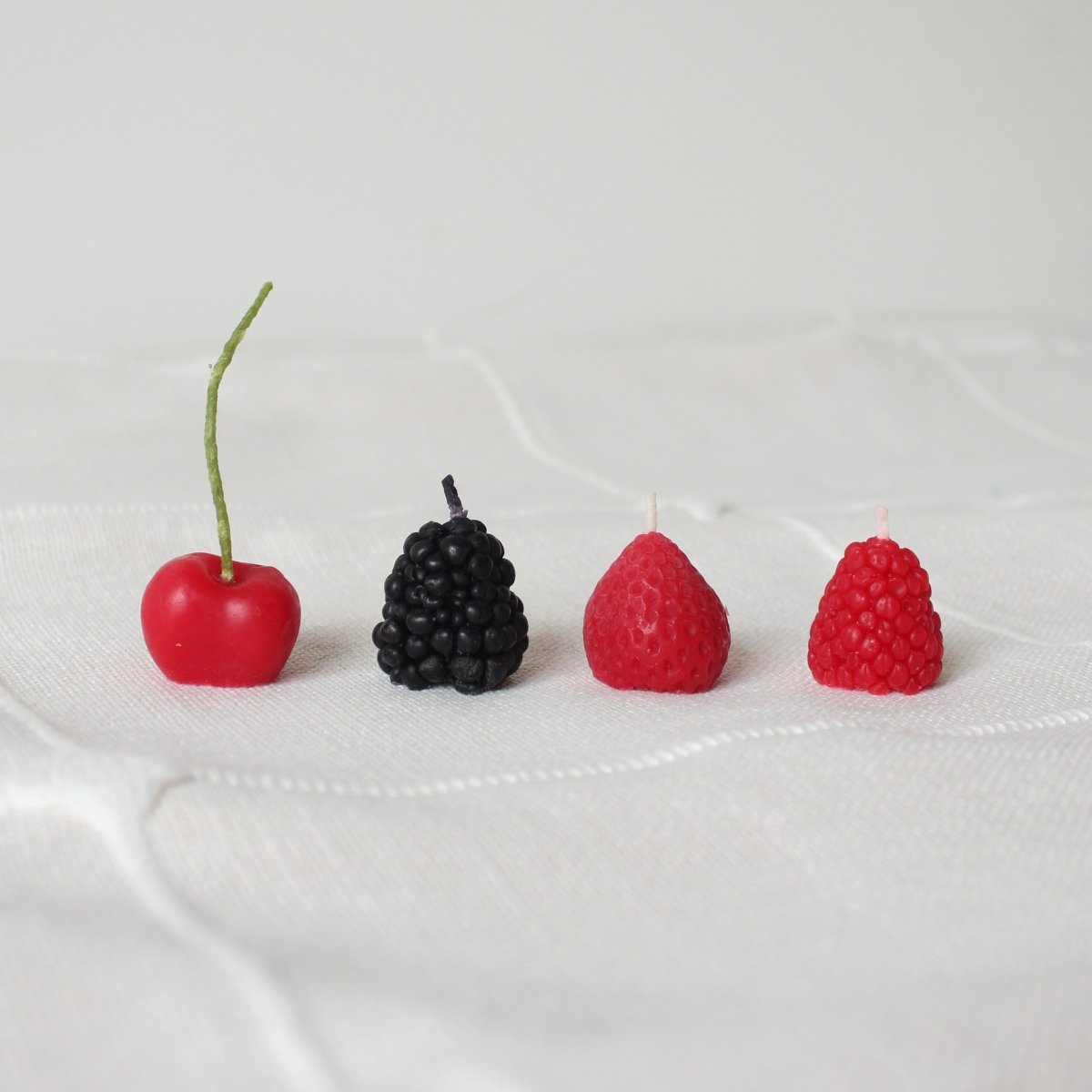 Happy Organics Mixed Berry Birthday Beeswax Candles - Set of 4