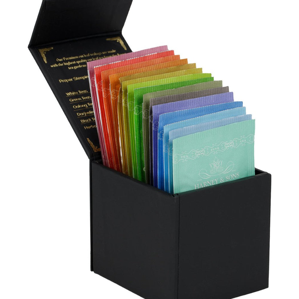 Harney & Sons Fine Teas Harney Heritage – Teabag Sampler Black Box Gift Set - lily & onyx