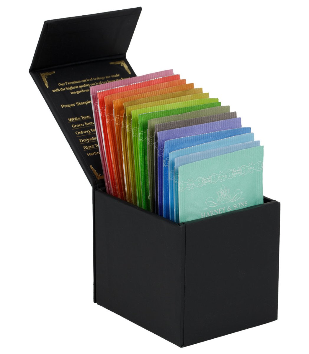 Harney & Sons Fine Teas Harney Heritage – Teabag Sampler Black Box Gift Set - lily & onyx