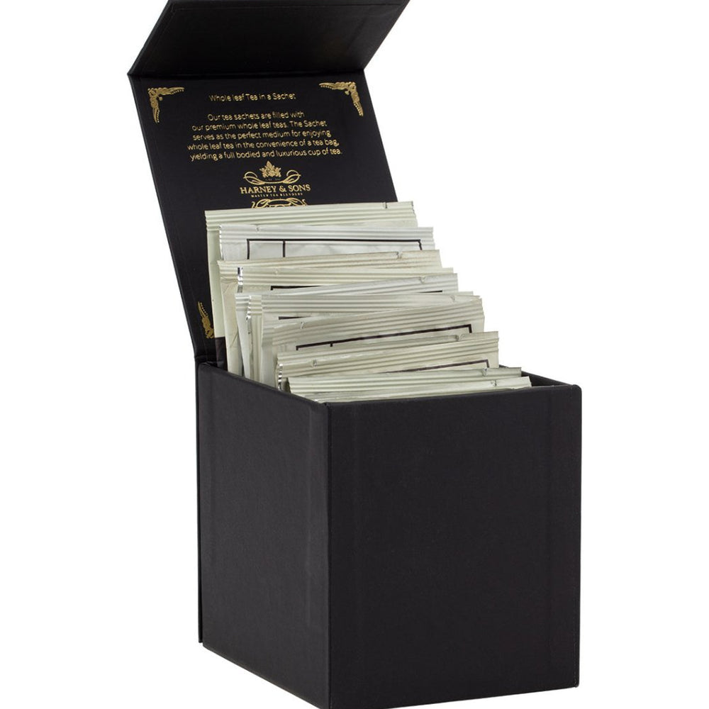 Harney & Sons Fine Teas Harney Heritage – Wrapped Sachet Sampler Black Box Gift Set - lily & onyx