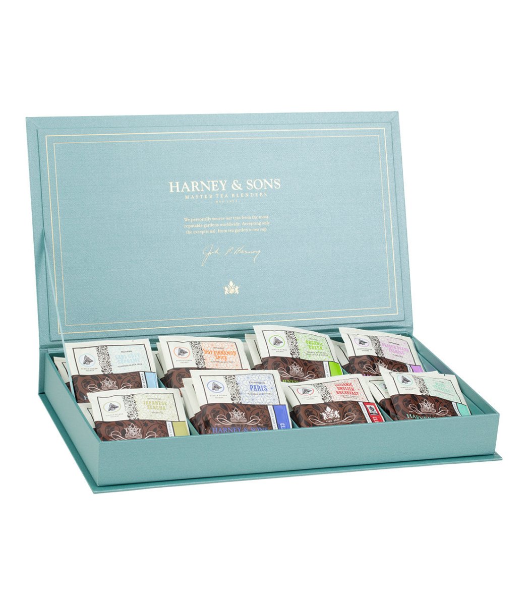 Harney & Sons Fine Teas Tea Chest Featuring Eight Assorted Teas