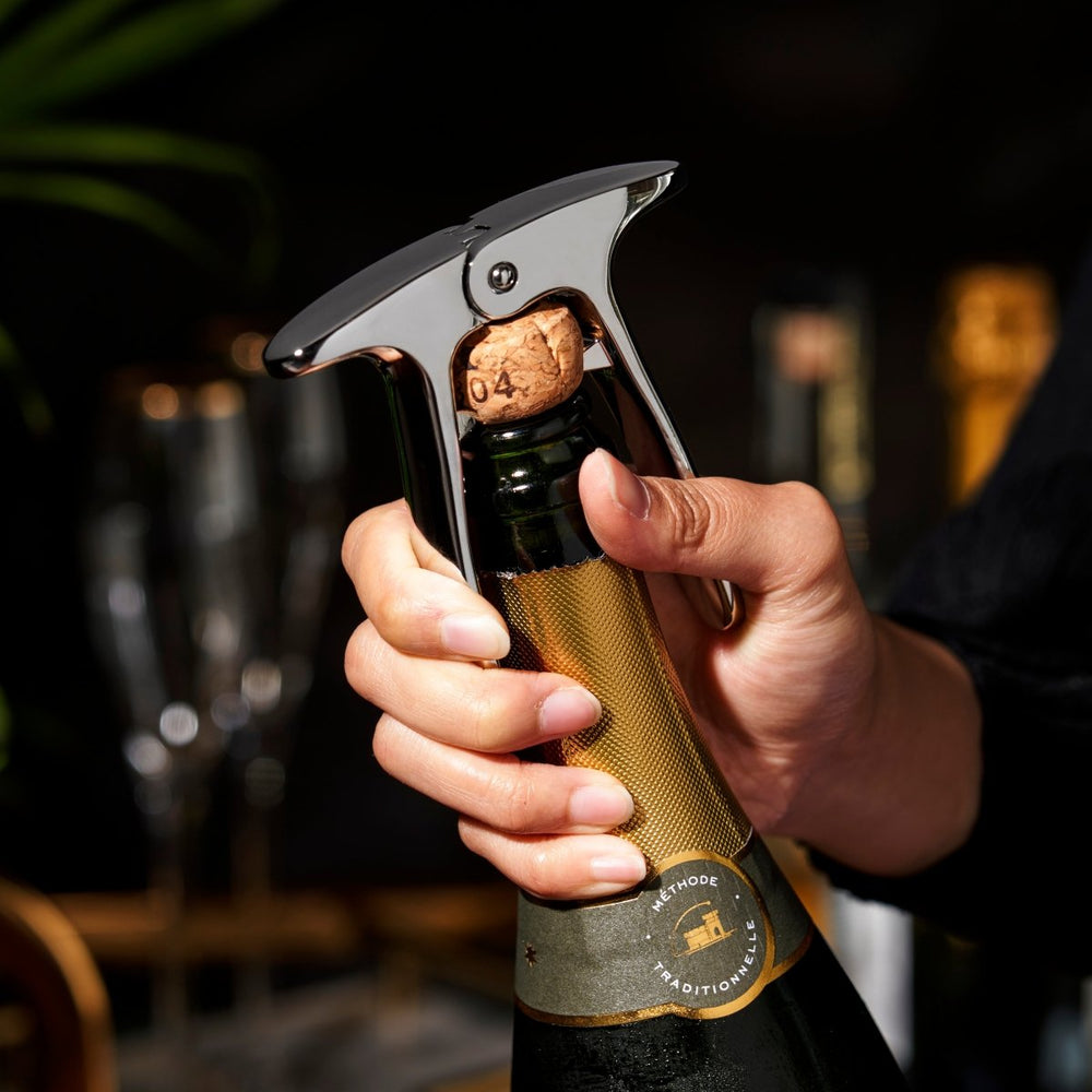 
                      
                        Viski Harrison Stainless Steel Champagne Puller - lily & onyx
                      
                    