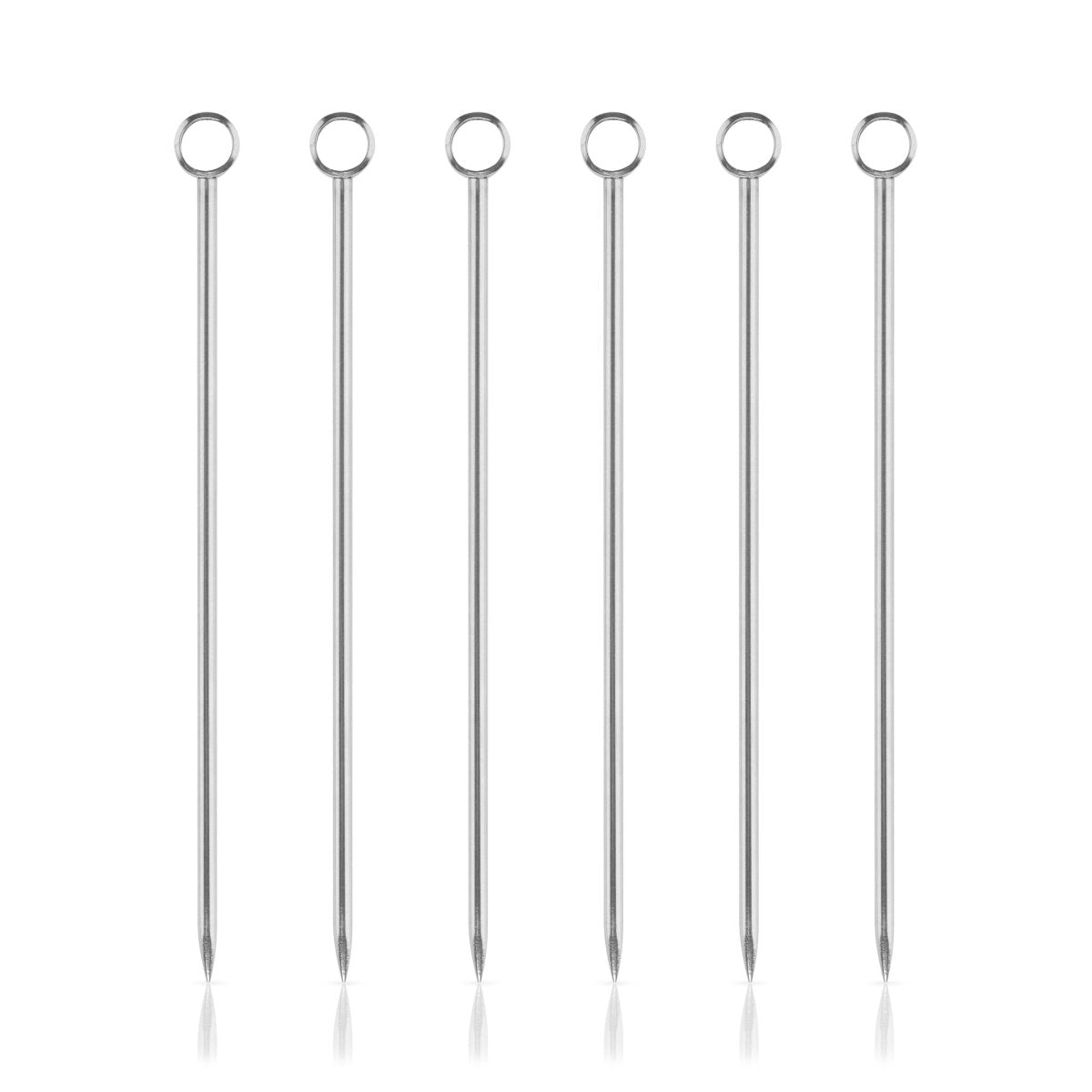 Viski Harrison Stainless Steel Cocktail Picks, Set of 6 - lily & onyx