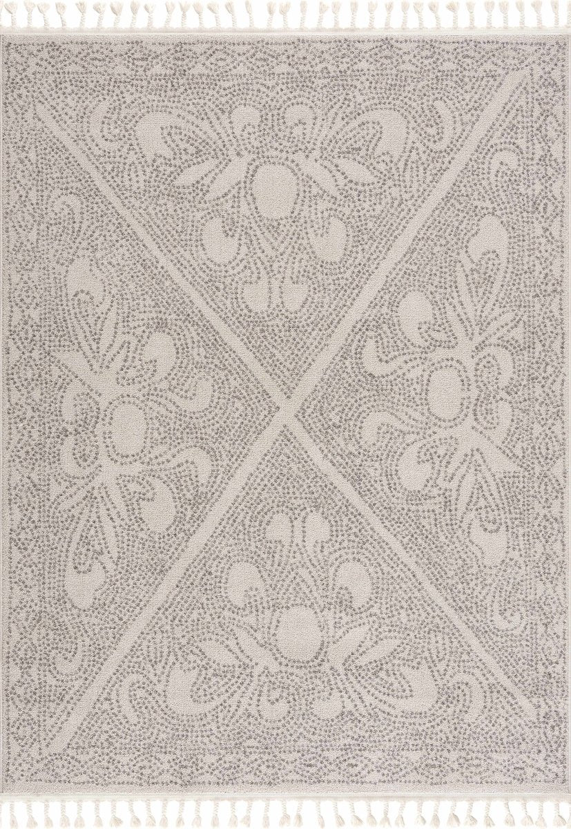 Hauteloom Birdwood Cream & Brown Area Rug - Machine Woven Polypropylene