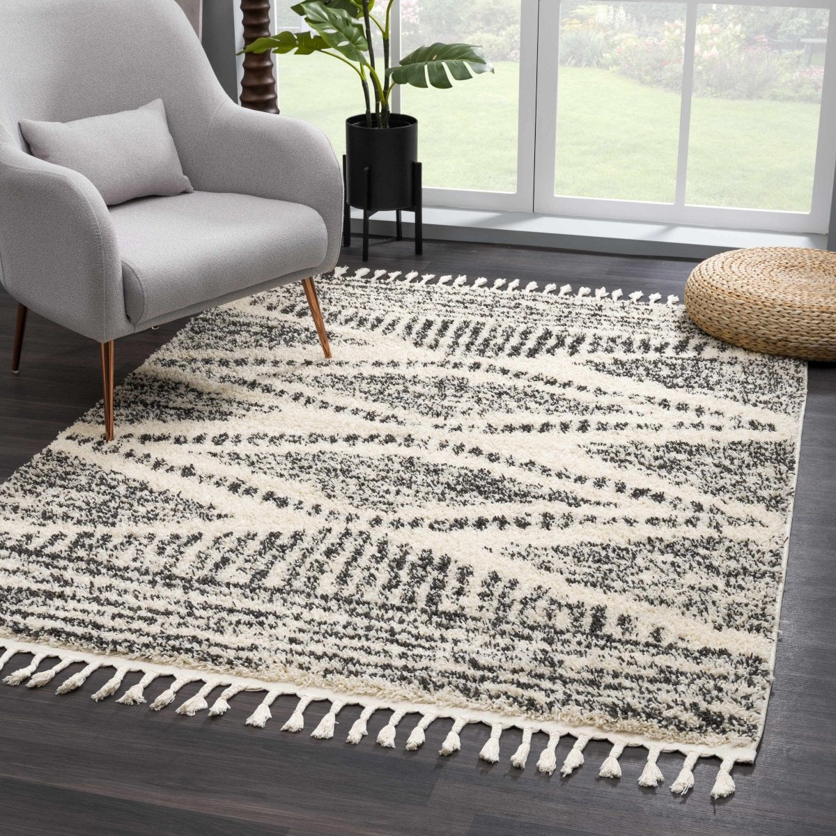Hauteloom Hauteloom Fishhook Berber Shag Area Rug - Plush Pile Southwestern